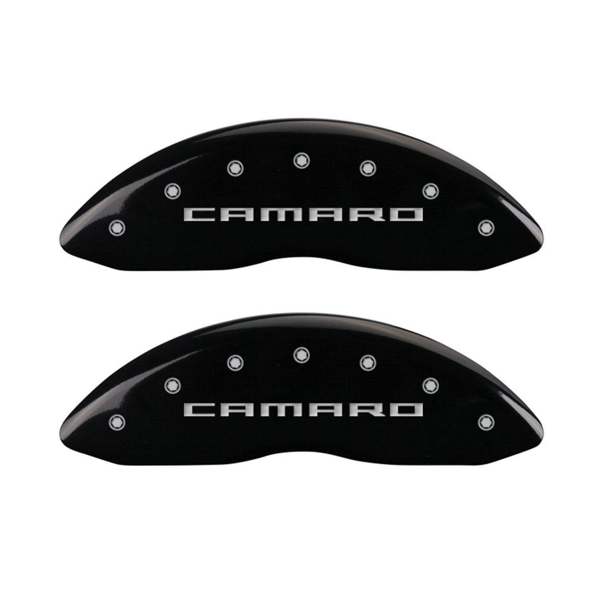 Camaro MGP Caliper Covers 14036SCA5BK Black Caliper Covers - Engraved Front & Rear44; Set of 4