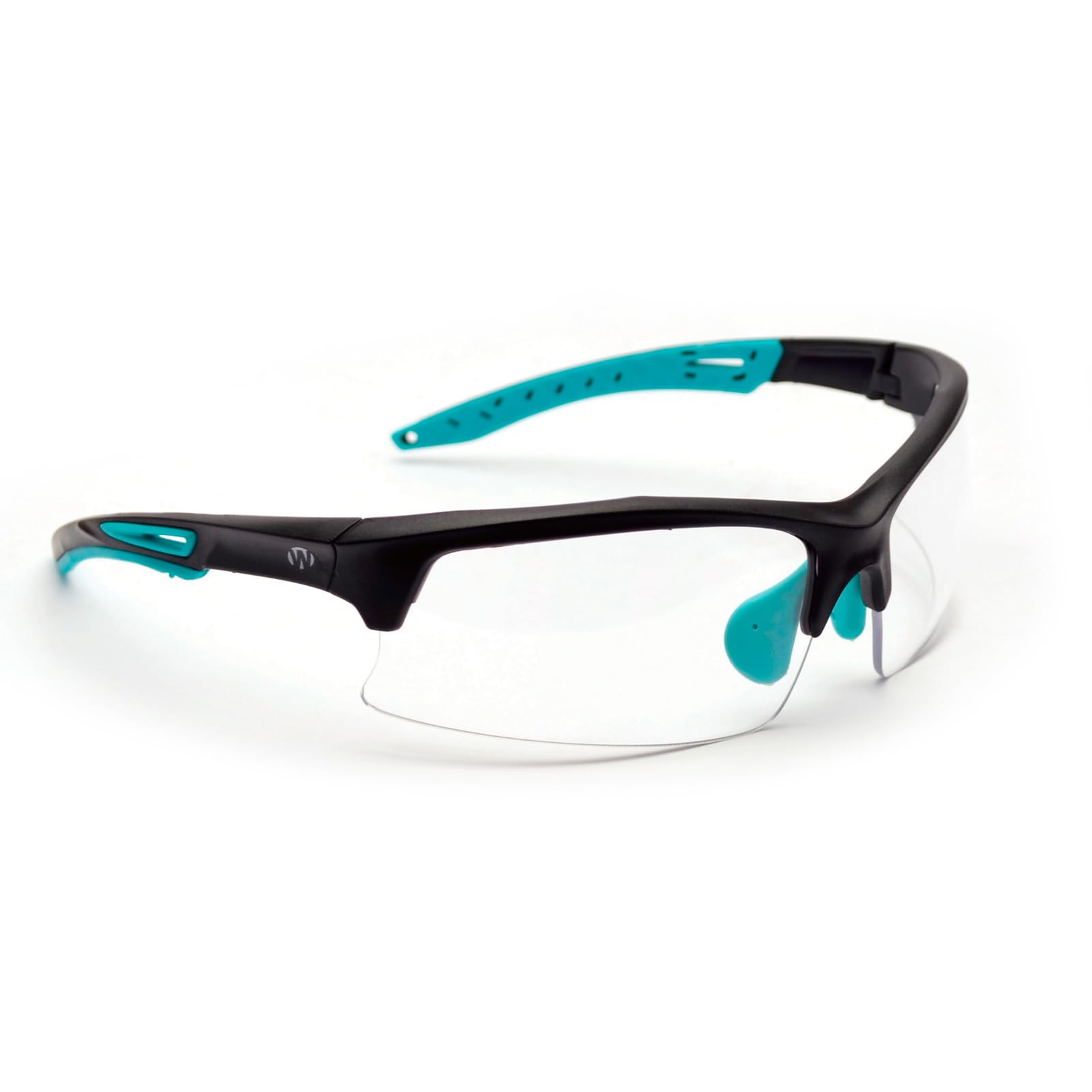 Walker's Teal Unisex Impact Resistant Sport Glasses | Durable Non-Slip Rubberized Frame UV Protection Shooting Outdoor Sports Glasses w/ Clear Lenses