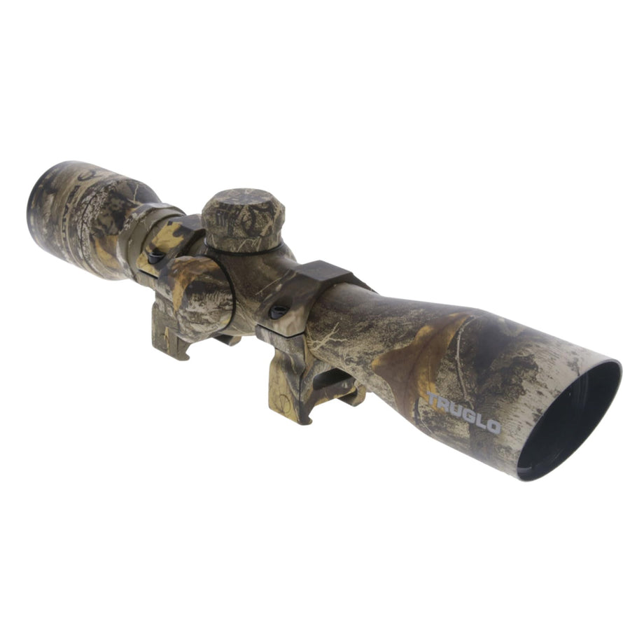4x32mm TRUGLO Compact Rimfire and Shotgun Scope Series, Diamond Reticle, Realtree Xtra