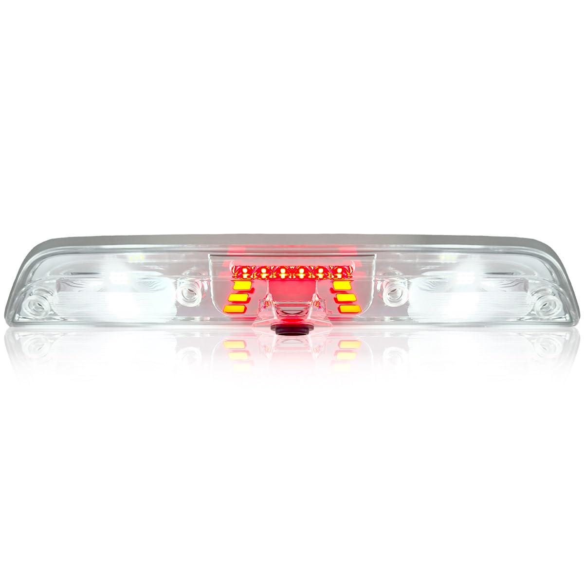 RECON 15-25 F150, 17-23 Super Duty (F250, F350, F450, F550), 19-25 Ranger Ultra Bright Premium 3rd Brake Light - Fits Models with Cargo Bed Camera - CREE XML LEDs - Clear Lens