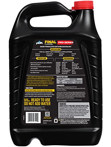 Final Charge PEAK PRO-Series 50/50 Prediluted Antifreeze and Coolant for All Heavy Duty Engine Cooling Systems