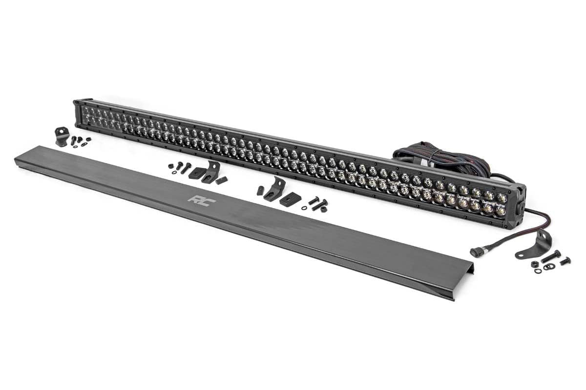 50" Rough Country Black Series Dual Row LED Light Bar | Amber DRL - 70950BDA