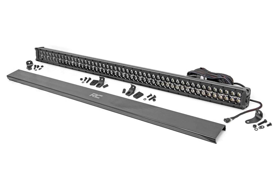 50" Rough Country Black Series Dual Row LED Light Bar | Amber DRL - 70950BDA