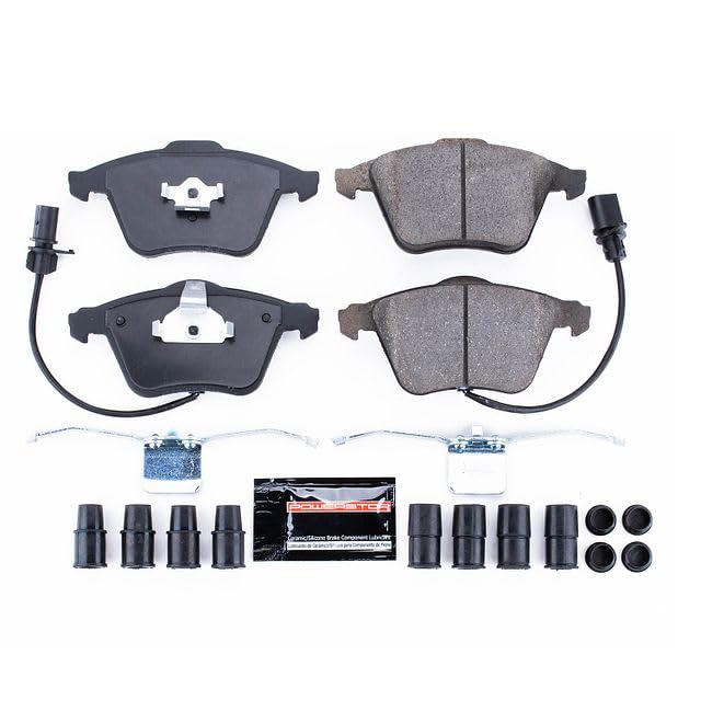 Power Stop Z23-915A Z23 Evolution Sport Carbon Fiber Infused Ceramic Brake Pads with Hardware For Audi A4, Audi A4 Quattro, Audi A6, Audi A6, Audi A6 Quattro, Audi S4 [Model Specific]