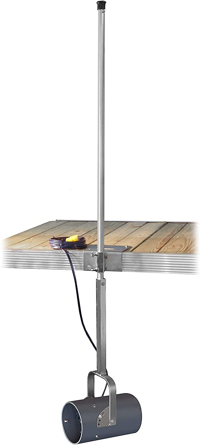 Aerator Scott De-Icer for Lakes & Ponds | 1/2 Horse Power 230V Stainless Steel | 25 ft. Electric Corded Cable Included with Dock Mount Assembly | Made in USA