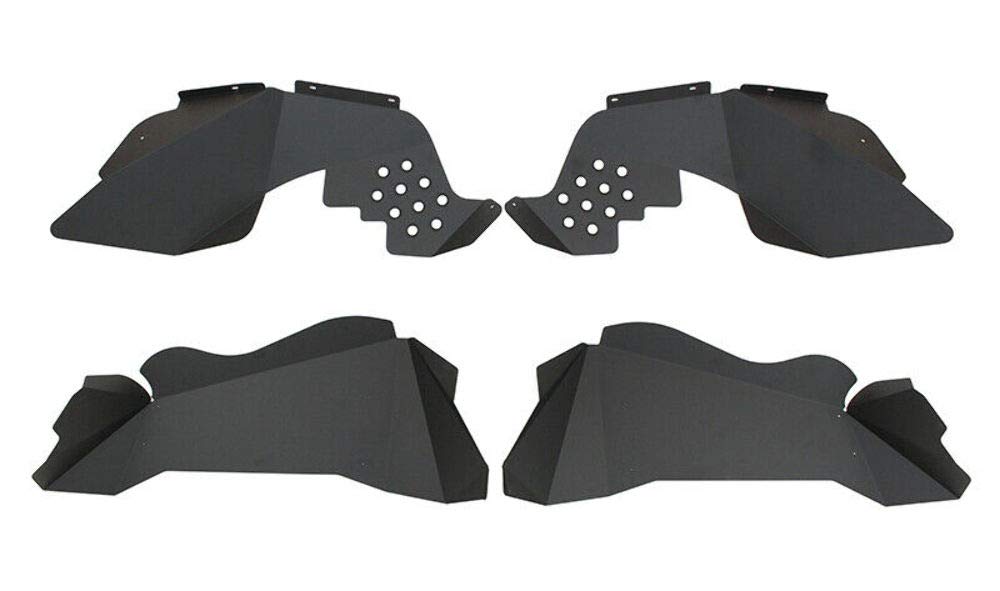 FISHBONE Jeep JK Offroad Inner Fenders 07-17 Wrangler JK Front/Rear Set of 4 Aluminum Black Powdercoat