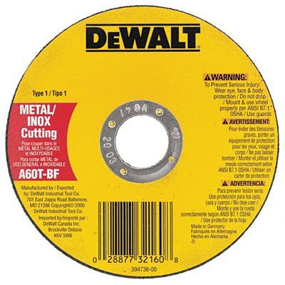 4-1/2 in. DEWALT x 7/8 in. Aluminum Oxide Type 1 Metal Thin Cut-Off Wheels - 25 Pack