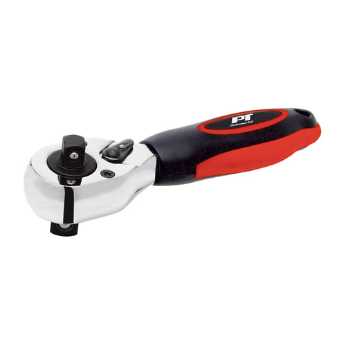 W32110 Performance Tool Dual Drive Stubby Ratchet with Cushion Grip Handle - 3/8-Inch and 1/2-Inch Drive Head, 72 Teeth, Chrome Vanadium Steel Construction