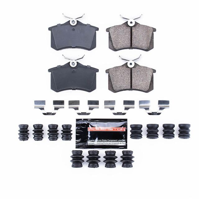 Power Stop Z23-340 Z23 Evolution Sport Rear Carbon Fiber Infused Ceramic Brake Pads with Hardware