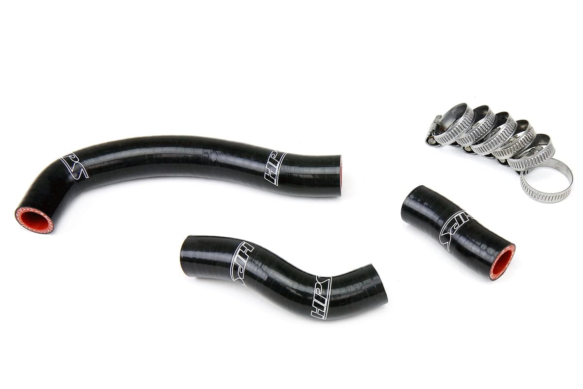 Black HPS 57-1357-BLK Silicone Radiator Coolant Hose Kit
