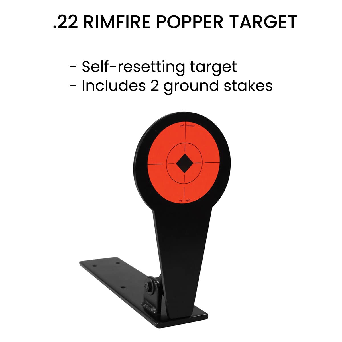 Birchwood Casey Shooting Sports World of Targets Competition Self Resetting Popper .22 Rimfire with 4" Paddle Steel Target