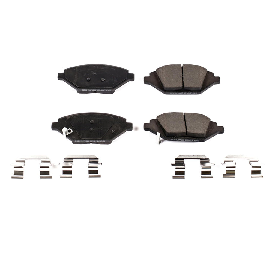 Power Stop Brake Kit Front For Chevrolet Spark 2016-22 - Ceramic Brake Pads With Installation Hardware, 17-1864
