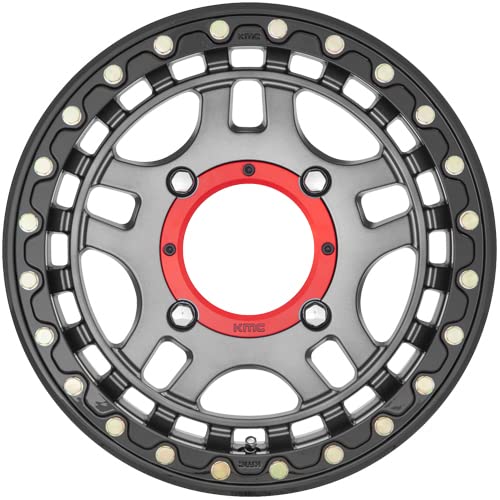KMC KS240 Powersports 14X7 4X156 G-MTL BLK-RING 38MM - KS24047044438