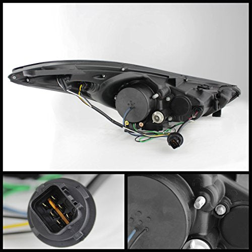 Auto Spyder 5073662 LED Halo Projector Headlights Black/Clear