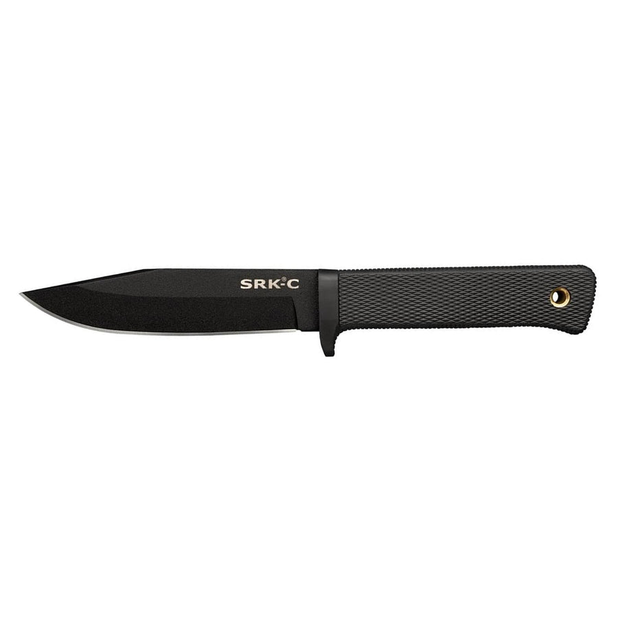 SRK COLD STEEL Compact 5" SK-5 Clip Point Razor-Sharp Blade 4.5" Durable Kray-Ex Handle Tactical Fixed Blade Knife w/Secure-Ex Sheath