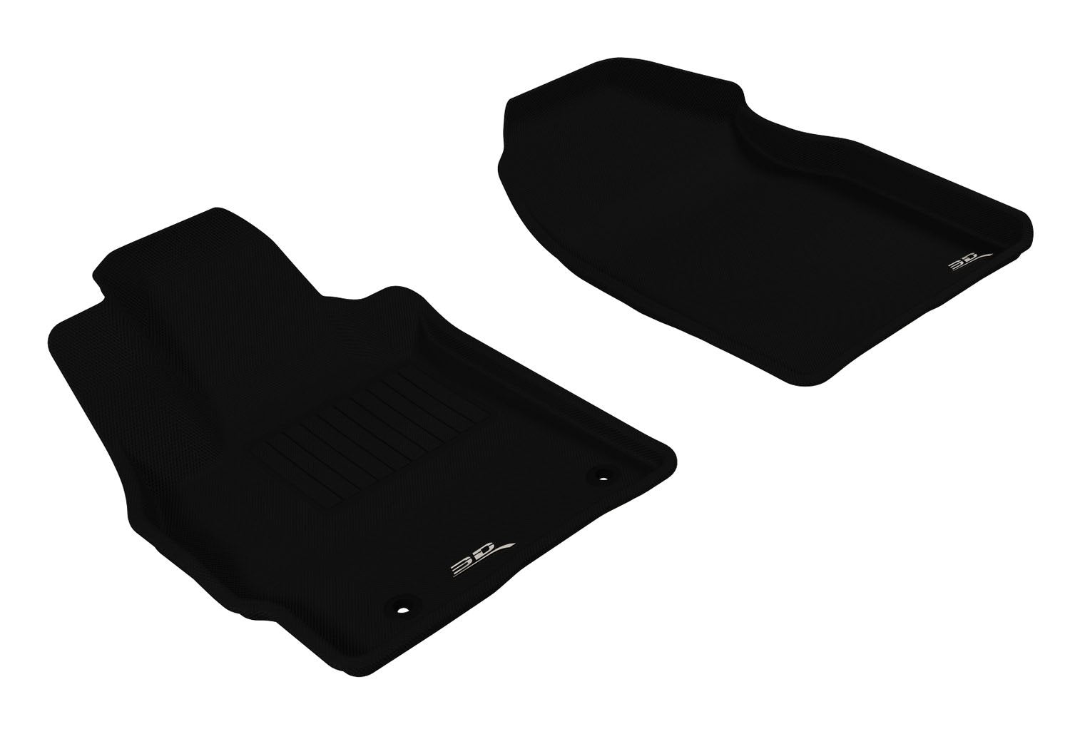 Kagu Floor Mat (Black) 3D MAXpider Custom Fit for 2007-2012 Mazda CX-7-1ST Row