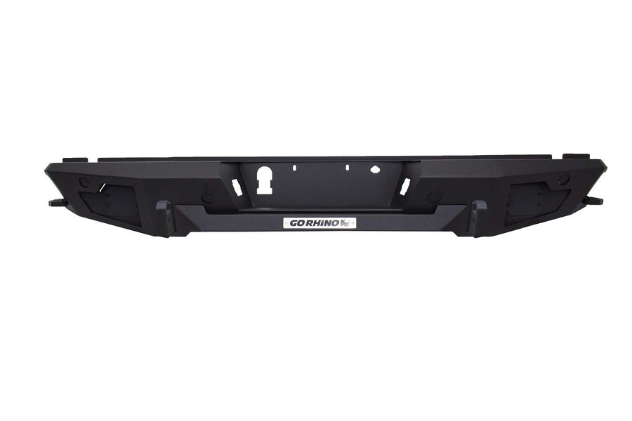 Go Rhino Rear Bumper BR20.5 | Mild Steel, Textured Black | 28296T | Fits 2015 - 2020 Ford F-150 (Compatible with rear back up sensors.)