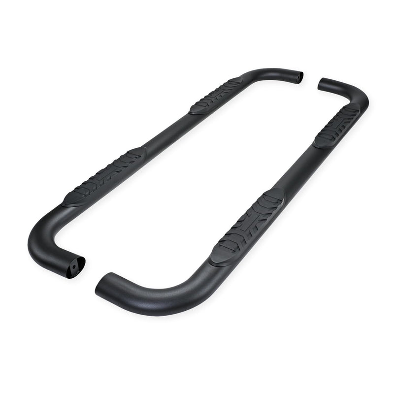TrailFX Nerf Bars for 2019-2025 Ram 1500 Crew Cab Titanium Black Steel 4 Inch Oval Bent Side Steps with Slip-Resistant Molded Step Pads Rocker Panel Mount Set of 2 Running Boards