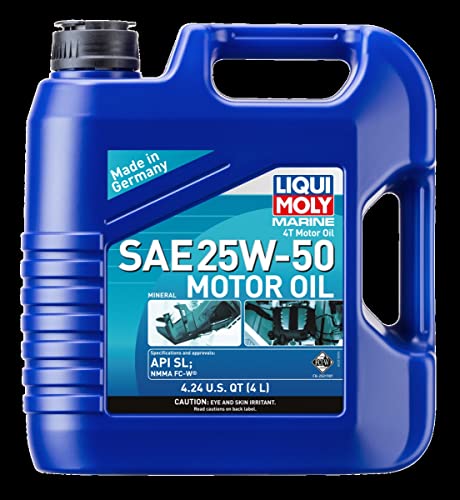 Liqui Moly 25W-50 LIQ-22510 Marine 4T Engine Oil, 4 LTR