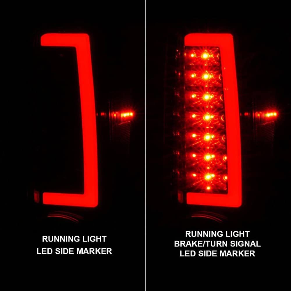 2004-2012 Chevrolet Colorado/GMC Canyon ANZO LED Tail Lights w/Light Bar Black Housing
