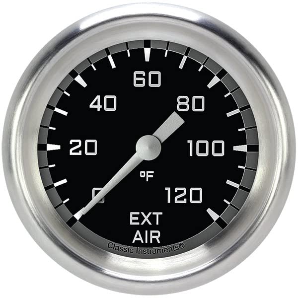 AX399GAPF Classic Instruments AutoCross Gray 2-5/8" External Air Temperature Gauge