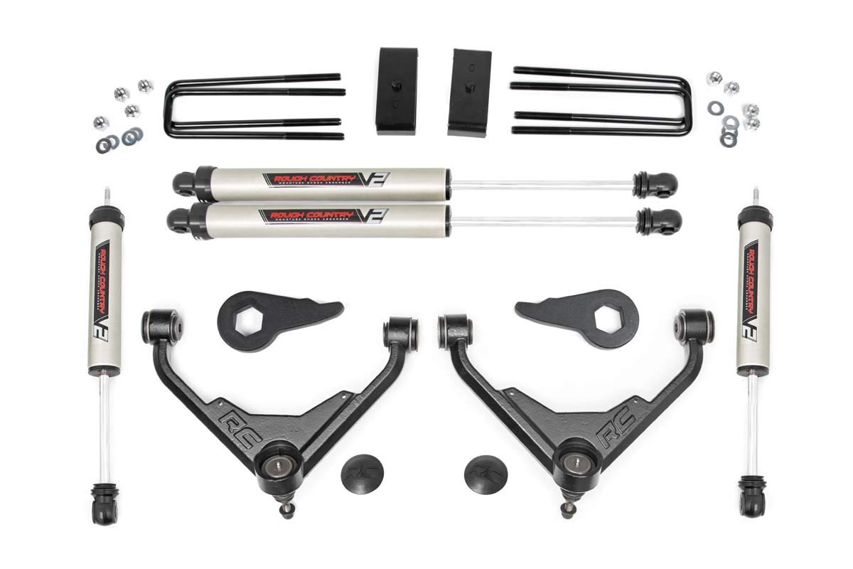 3" Rough Country V2 Lift Kit for 01-10 Chevy/GMC 2500HD | FK/FF Codes - 859870