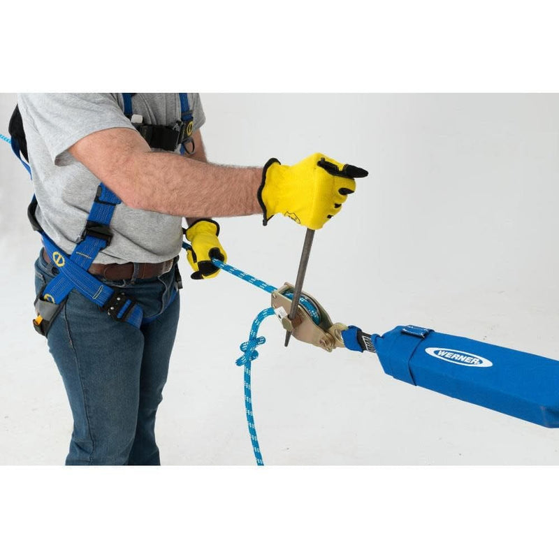 100 Ft Werner 2-Man Rope Horizontal Lifeline System Cross-Arm Strap