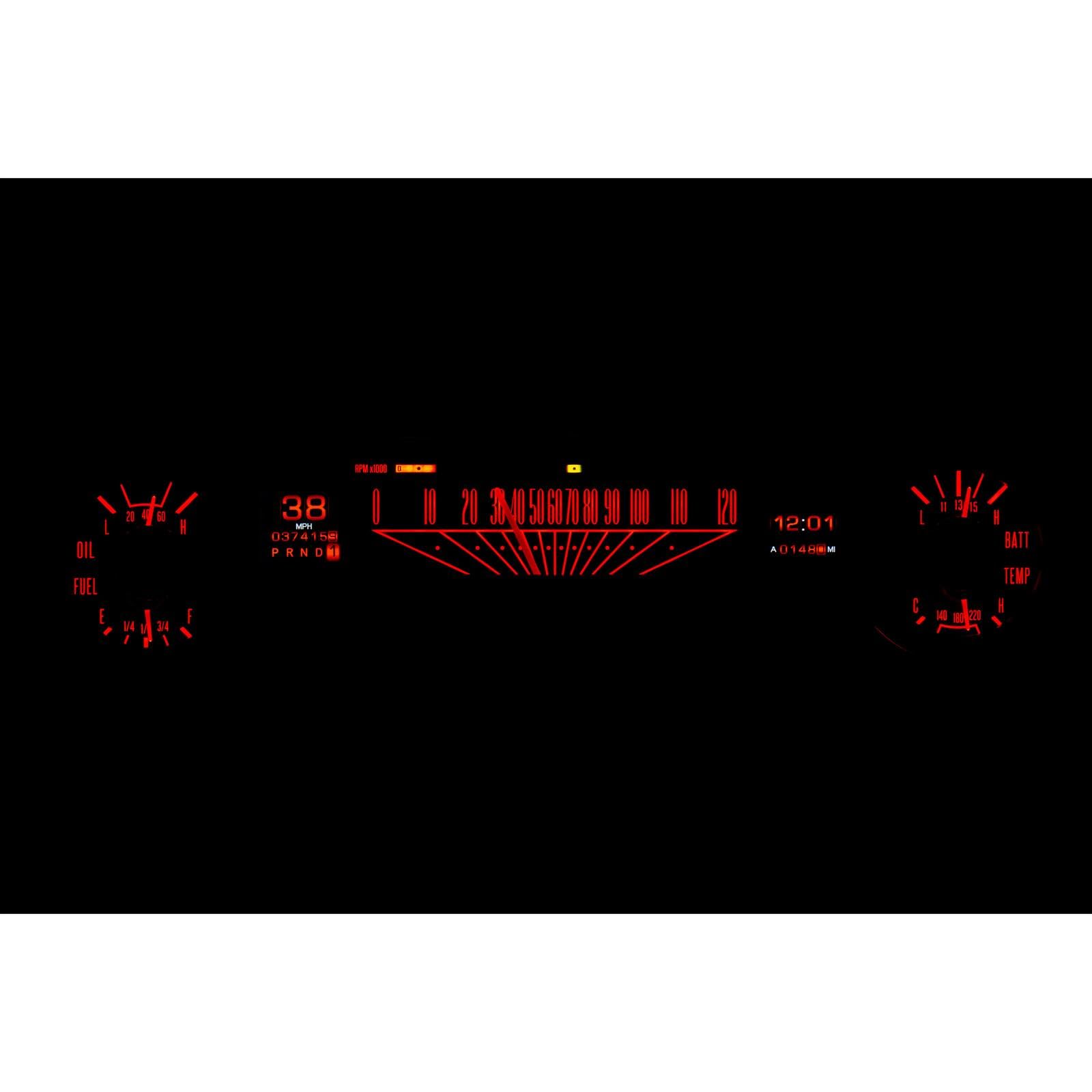 Dakota Digital RTX-64F-FAL-X Gauge Instrument System Retrotech Compatible with 1964-65 Ford Falcon, Ranchero and Mustang