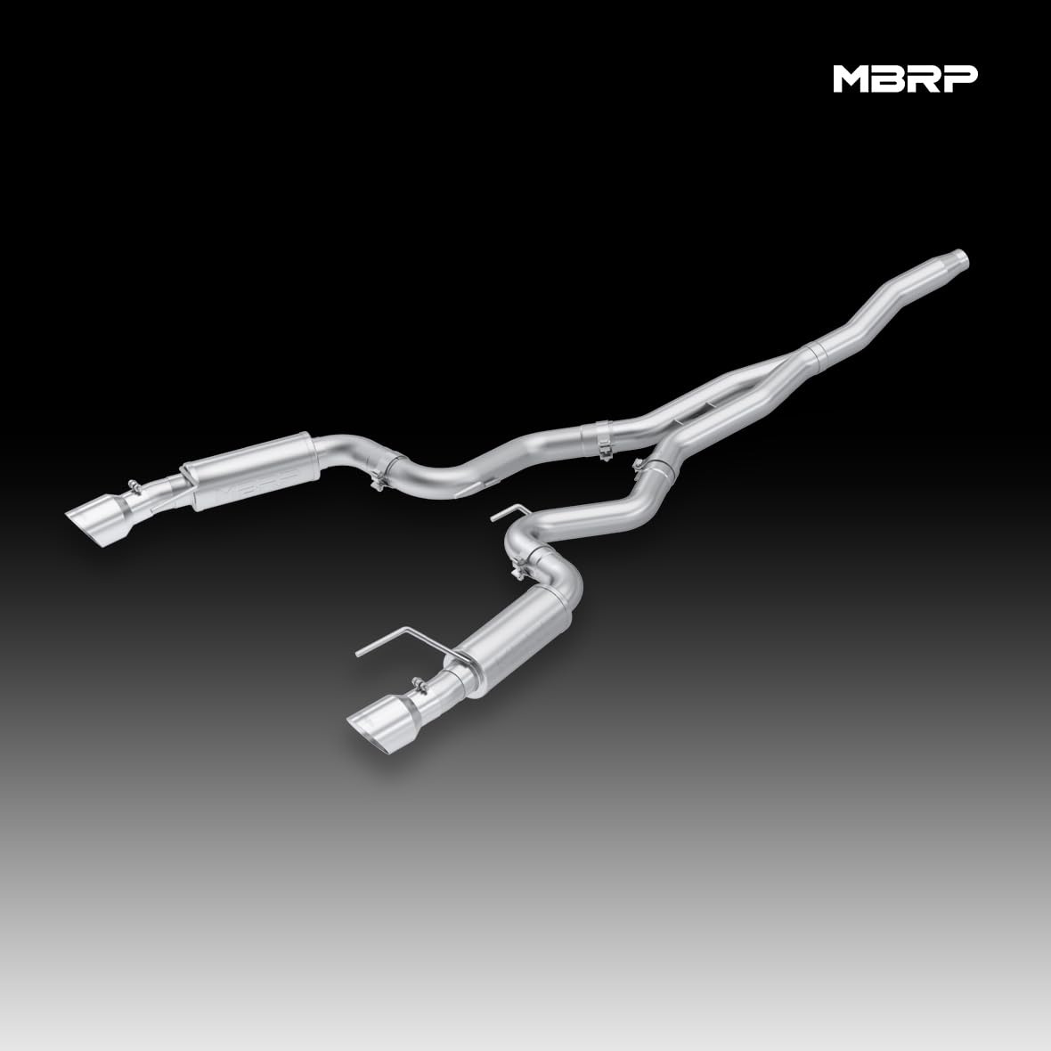 3" MBRP Cat Back, Dual Split Rear, Race Version Exhaust System with 4.5" Tips (T409)