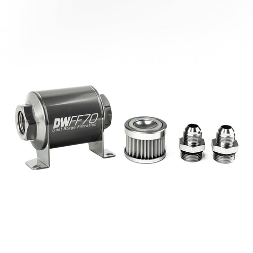 in-line DeatschWerks Fuel Filter and housing kit (8-03-070-005K-8)