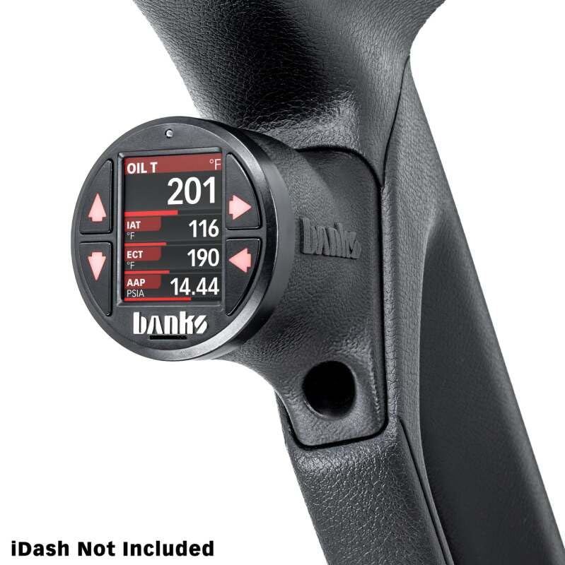 iDash Stealth Single Gauge Pod Kit Banks Power 63371 18-23 fits Wrangler™/Gladiator