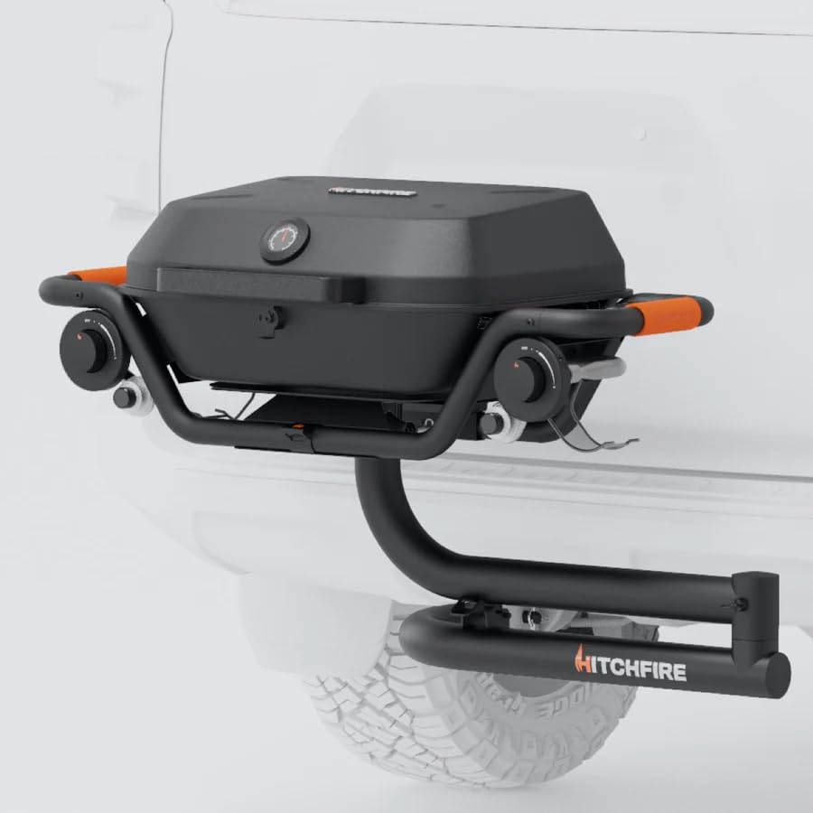 HitchFire 20 Forge Trailer Hitch Grill, Portable Grill Camping Grill, Portable Gas Grill BBQ, Small Grill for Camping Grills, Small Gas Grill Portable Grill Propane Grill, Tailgating Grill RV Grills