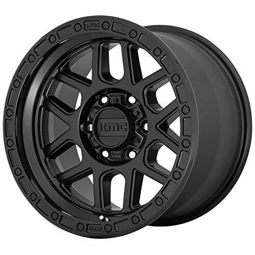 KMC Wheels 20X9 MESA 8X1805 0mm SATIN BLACK WITH GLOSS BLACK LIP - KM54429088700