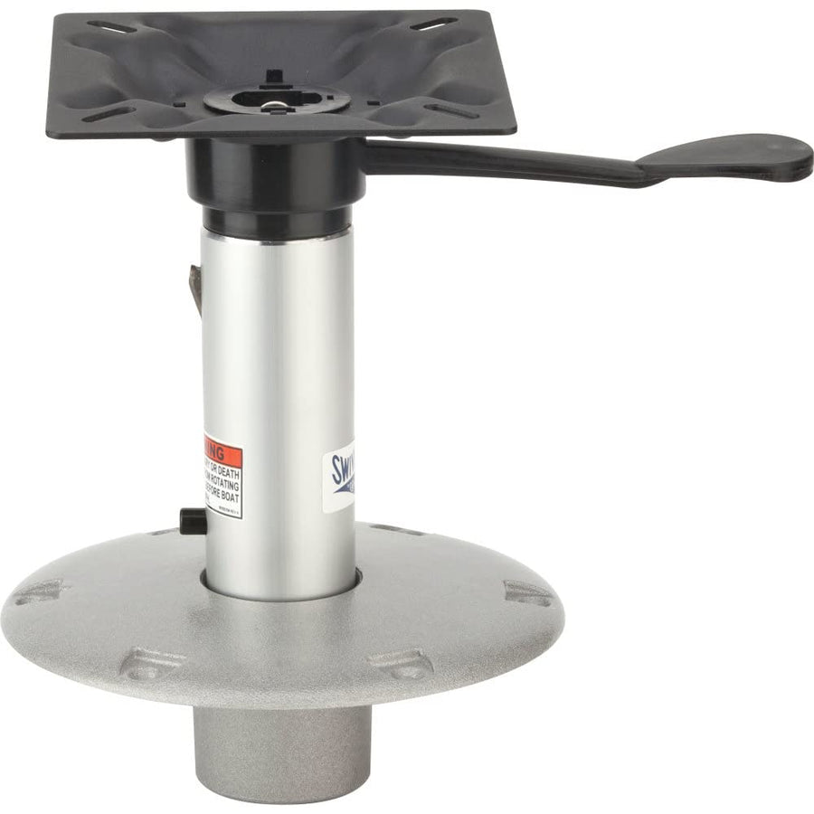 23809-7 Attwood 238 Series Seat Pedestal Kit, Boat Seat Pedestal, Satin Aluminum, 9 Inch Height