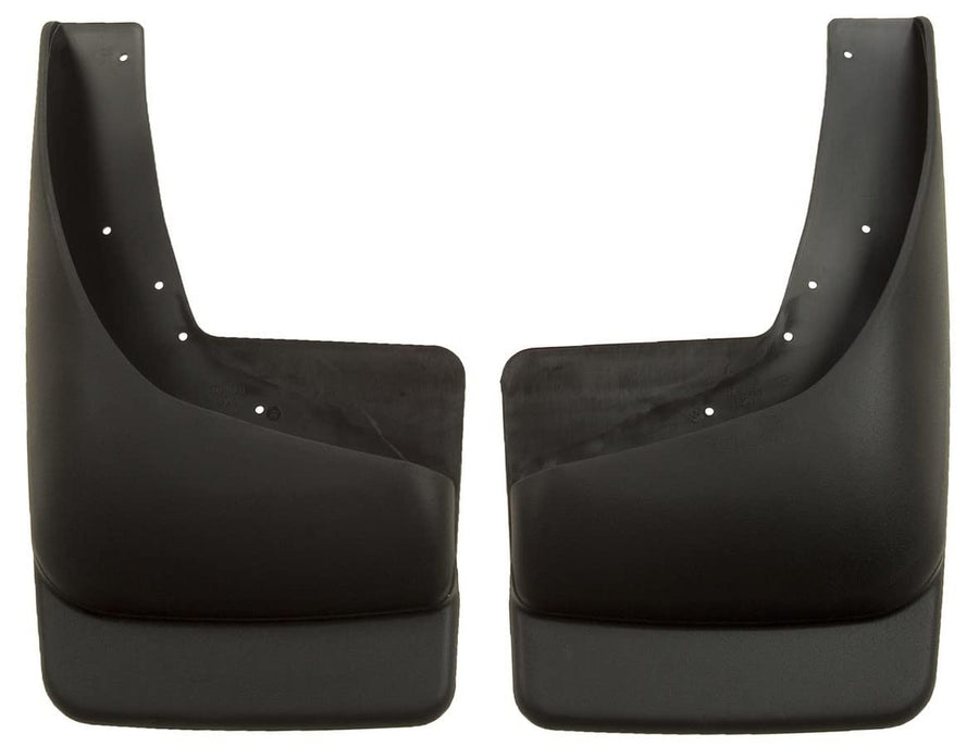 Rear Mud Guards - Husky Liners | 1999-2006 Chevrolet Silverado/GMC Sierra 1500, 2500/3500 w/OEM Fender Flares (Fits 2007 Classic Body ONLY), Rear Set - Black, 2 Pc. | 57211
