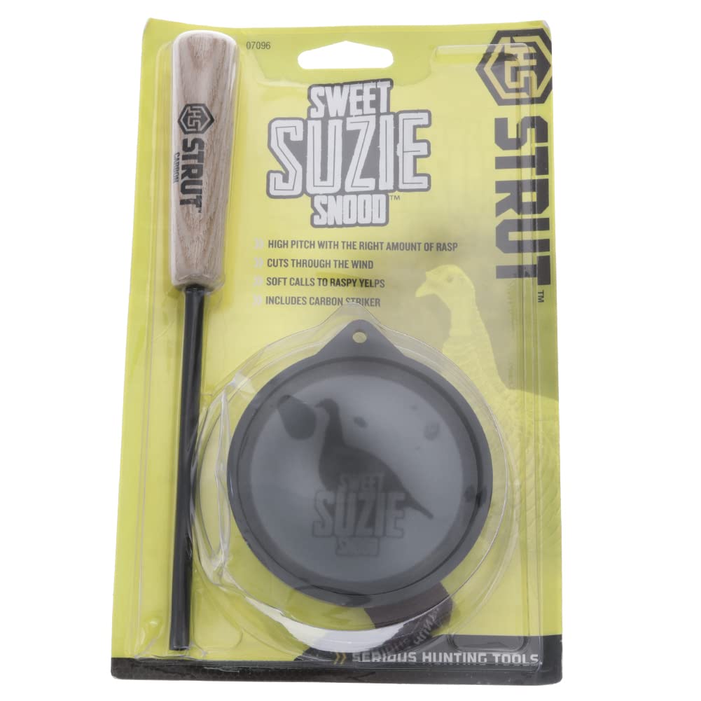 HUNTERS SPECIALTIES Sweet Suzie Snood HS Strut Rasp Soft Seductive Cutting Calls Yelps Hen Turkey Glass Pot Call