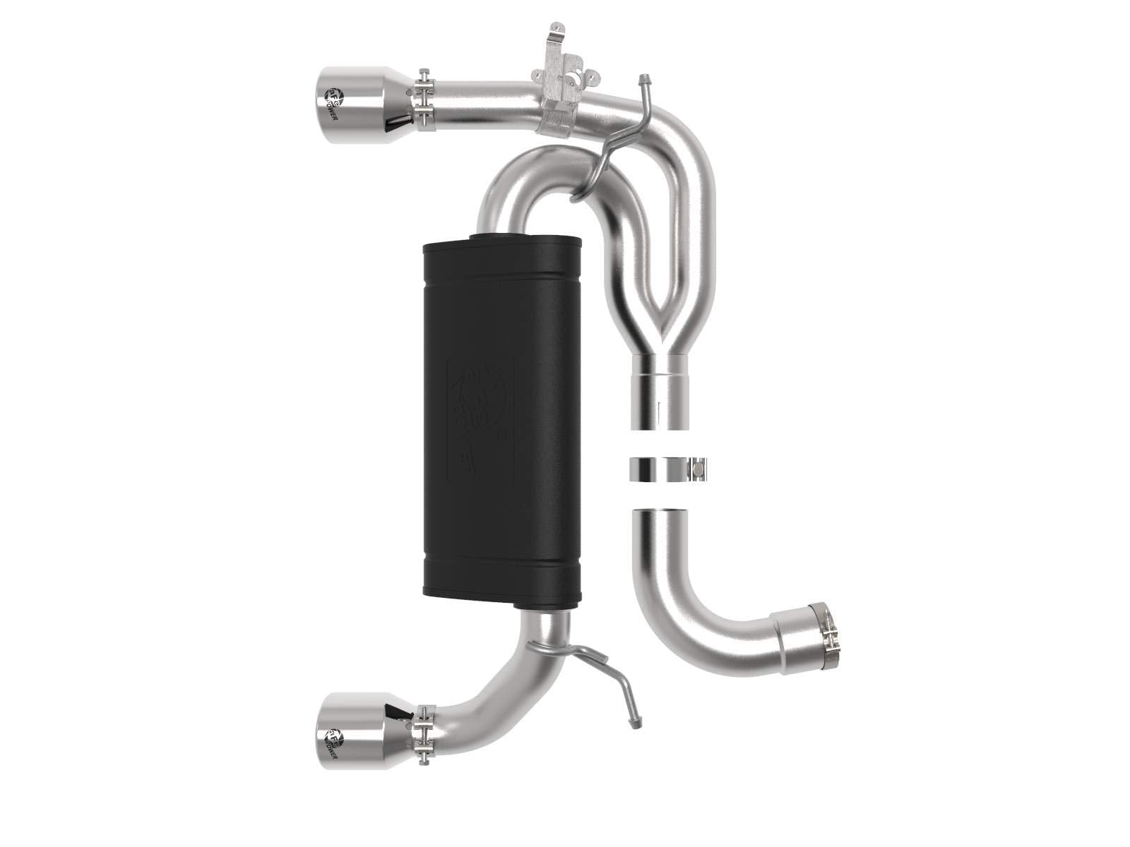 MACH Force-XP aFe Power 3 IN to 2-1/2 IN 304 Stainless Steel Axle-Back Exhaust Polished