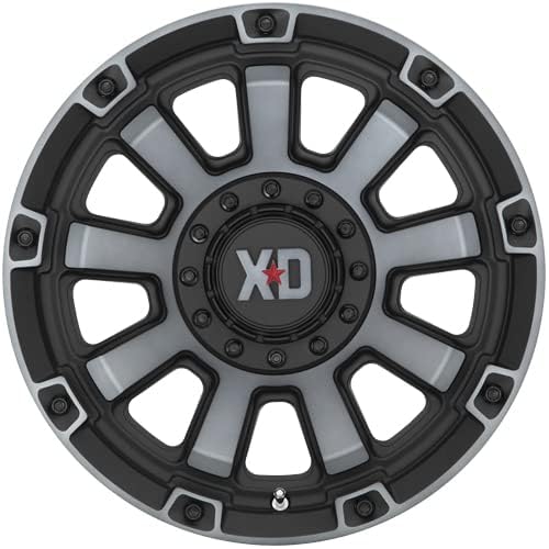 XD Wheels Gauntlet Xd852 Satin Black with Gray Tint Wheel with Alloy Steel (20 x 9. inches /6 x 106 mm, 0 mm Offset)