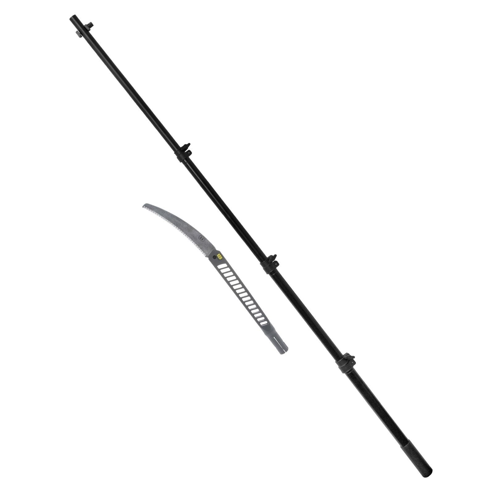 15ft Hawk Ranger Pole Saw with 11" High Carbon Steel SK5 Blade & Lightweight Aluminum Pole | Rugged Extendable Corrosion-Resistant Folding Hand Saw for Tree Trimming