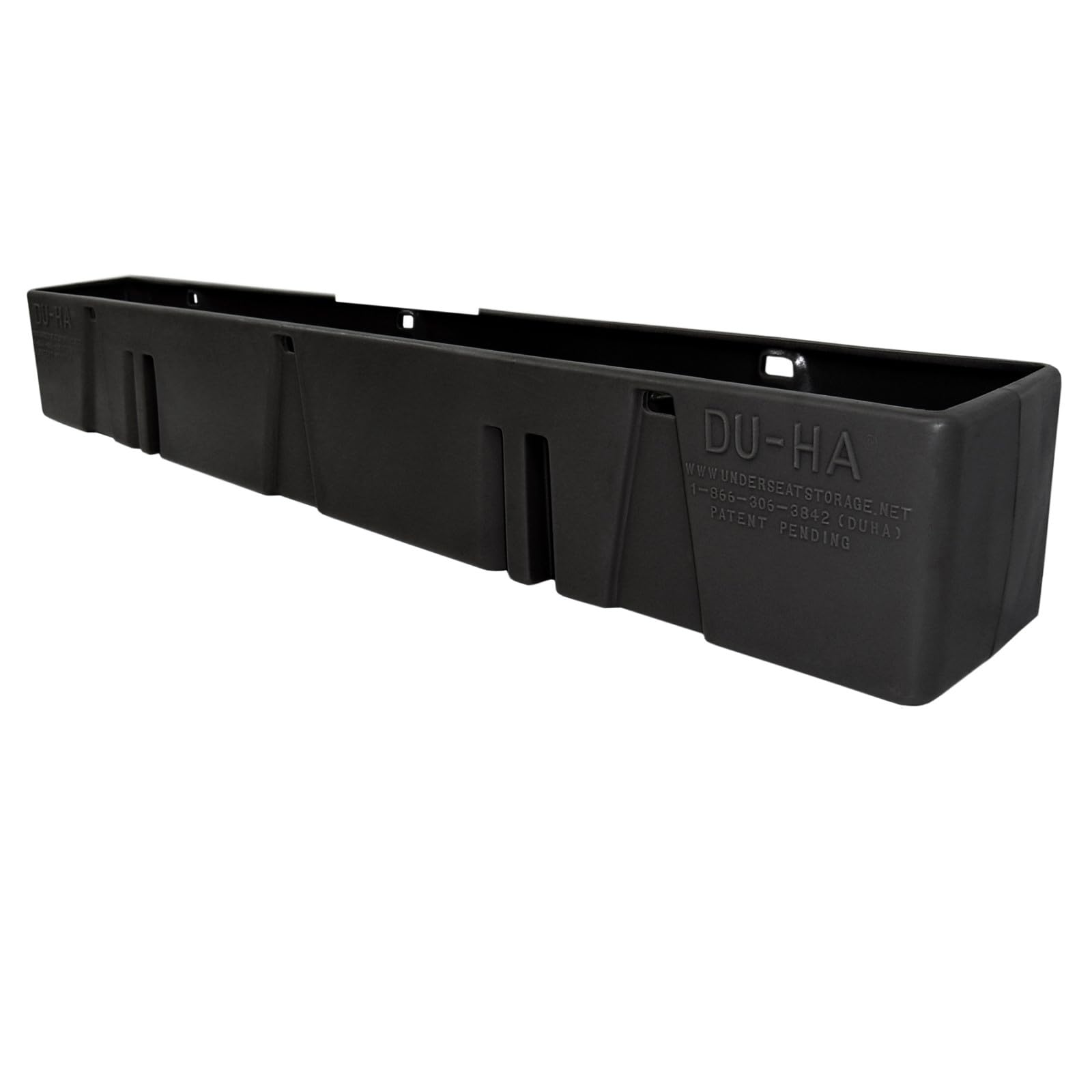 Behind-The-Seat Storage DuHa 20054 fits 2008-2016 F250 F350 F450 F550 Super Duty Crew Cab & Reg Cab without Factory Subwoofer | Black Heavy-Duty Back Seat Organizer | Includes Dividers