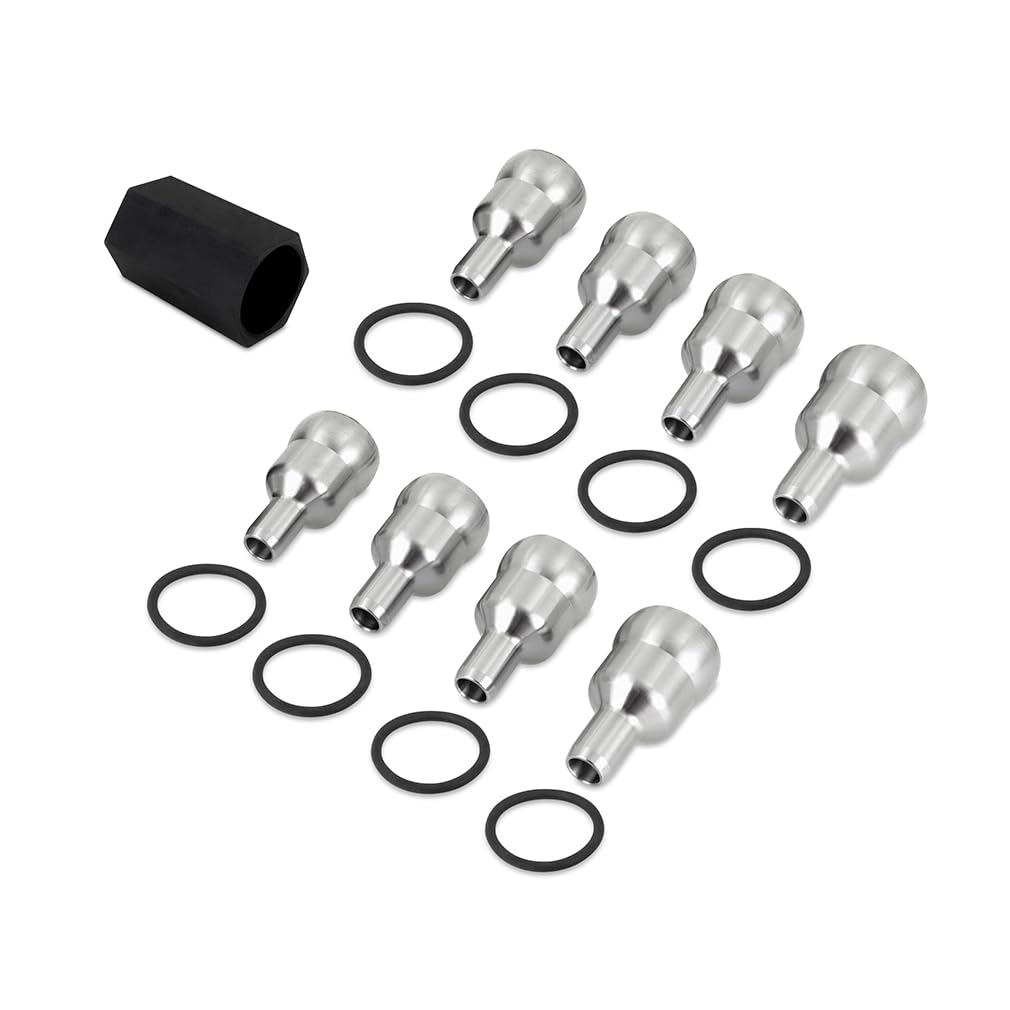 Mishimoto Oil Rail Ball Tube Set High-Pressure, Compatible with 2004.5-2007 Ford 6.0L Powerstroke