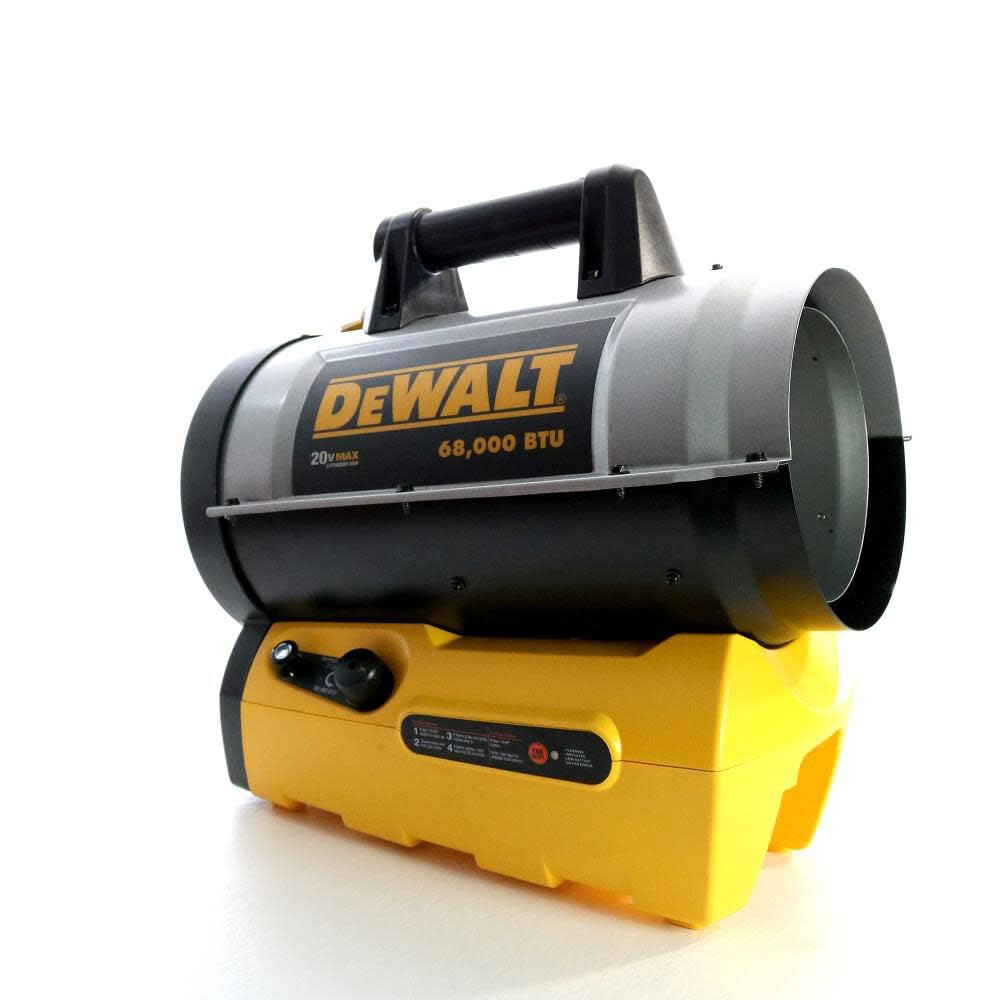 Cordless DEWALT 68,000 BTU Portable Forced Air Propane Heater
