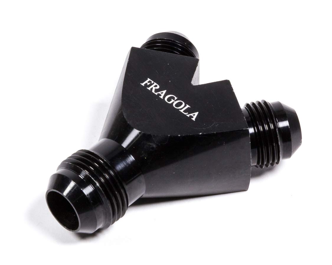 Y-Fitting Fragola -10AN Male Inlet x -8AN Male Outlets Black