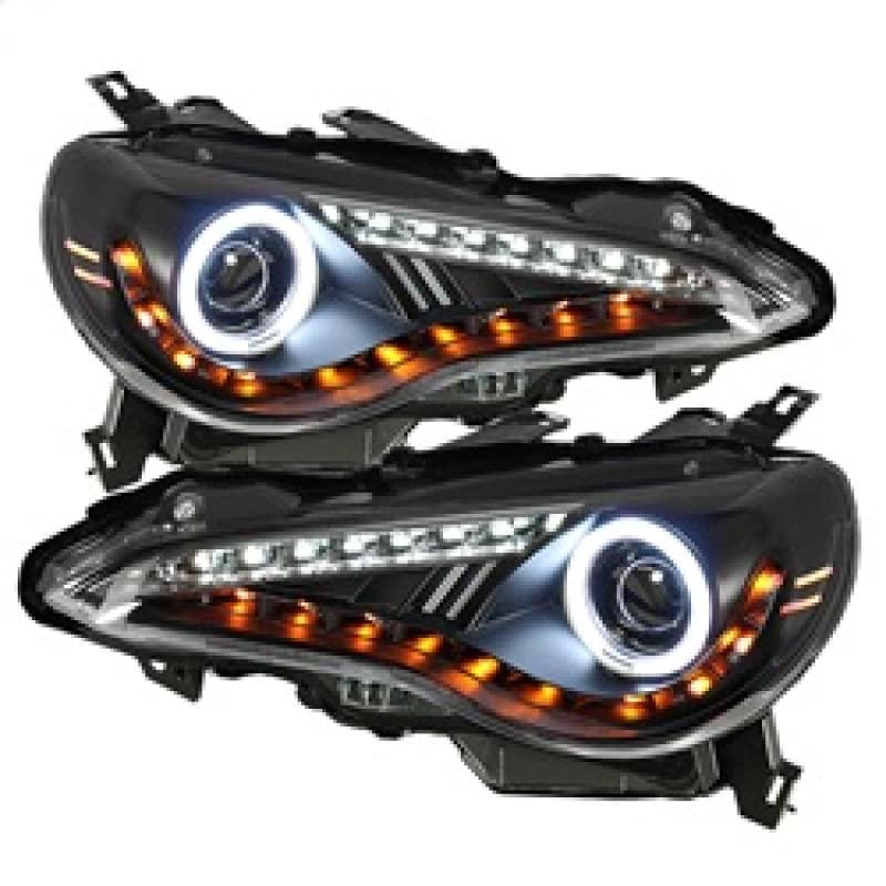 CCFL Halo Spyder Auto 5075383 Projector Headlights Black/Clear