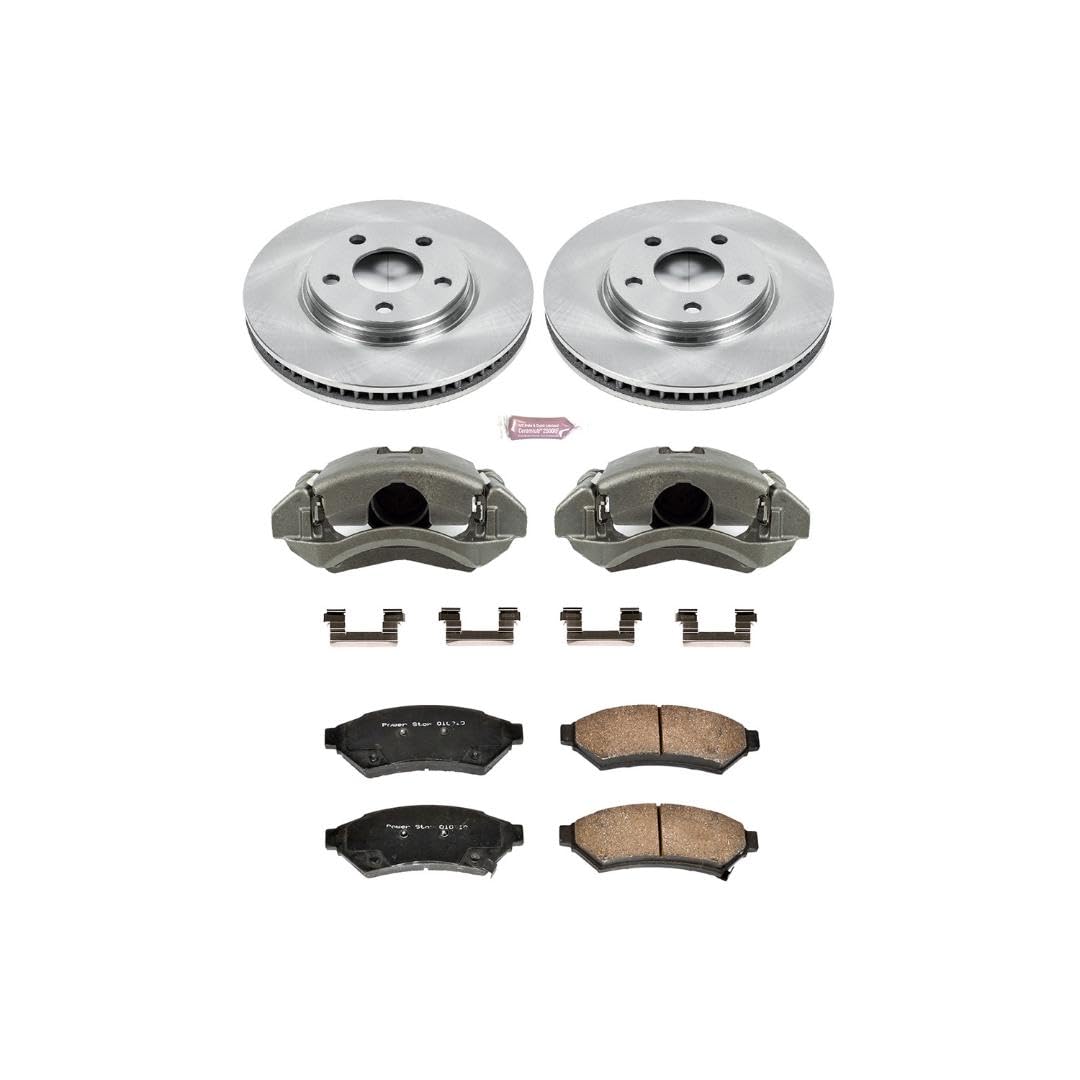 Power Stop KCOE1588 1-Click OE Replacement Brake Kit with Calipers For Buick Allure, Buick LaCrosse, Buick Terr, Chevy Uplan, Pontiac Grand Prix, Pontiac Mont, Saturn R [Model Specific]