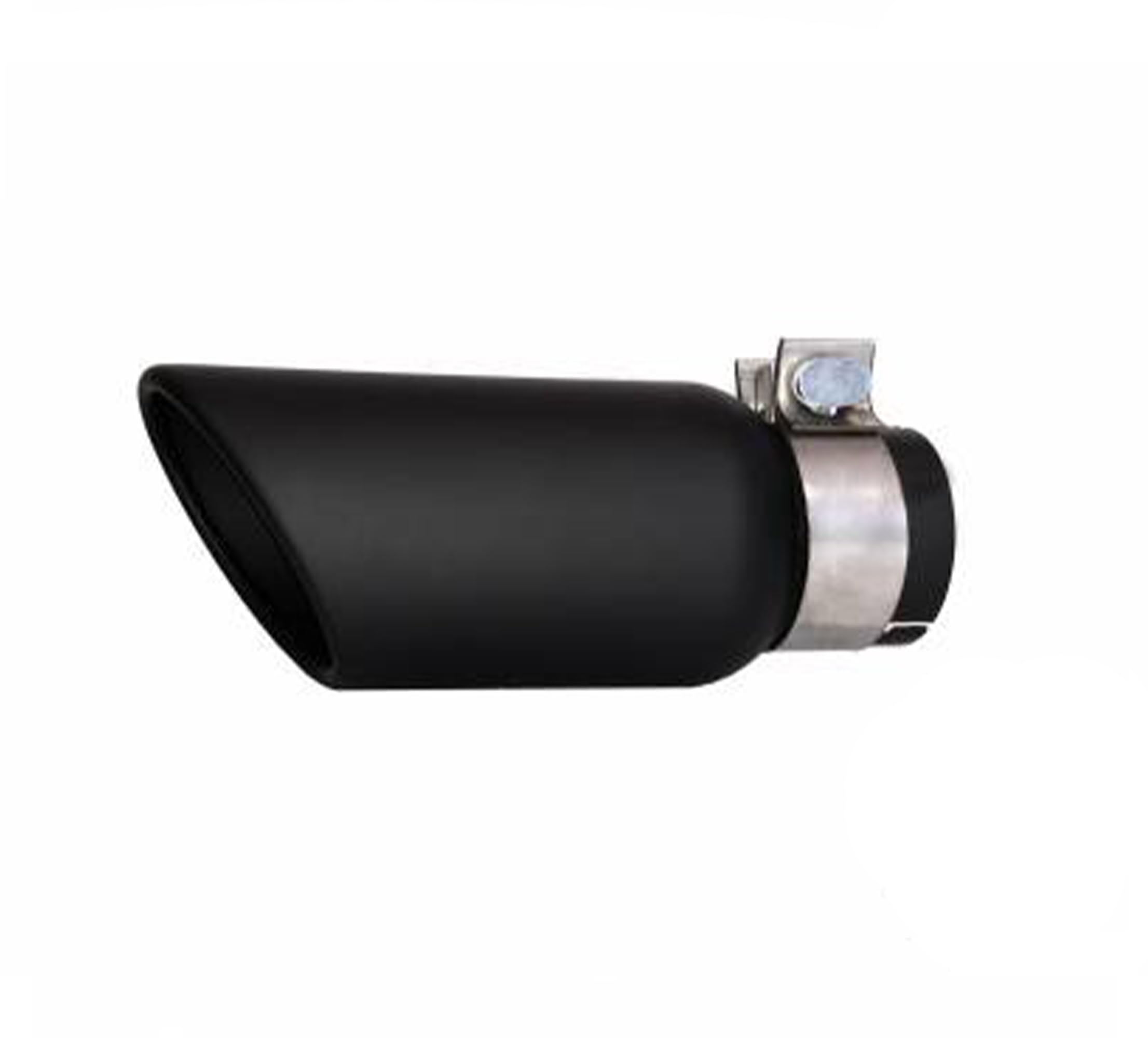 Exhaust Muffler Tip Black Horse, 3" inlet,4" outlet and 10" Length Single Wall Black Compatible with All Cars, Trucks and SUVs-MT-RR01BK