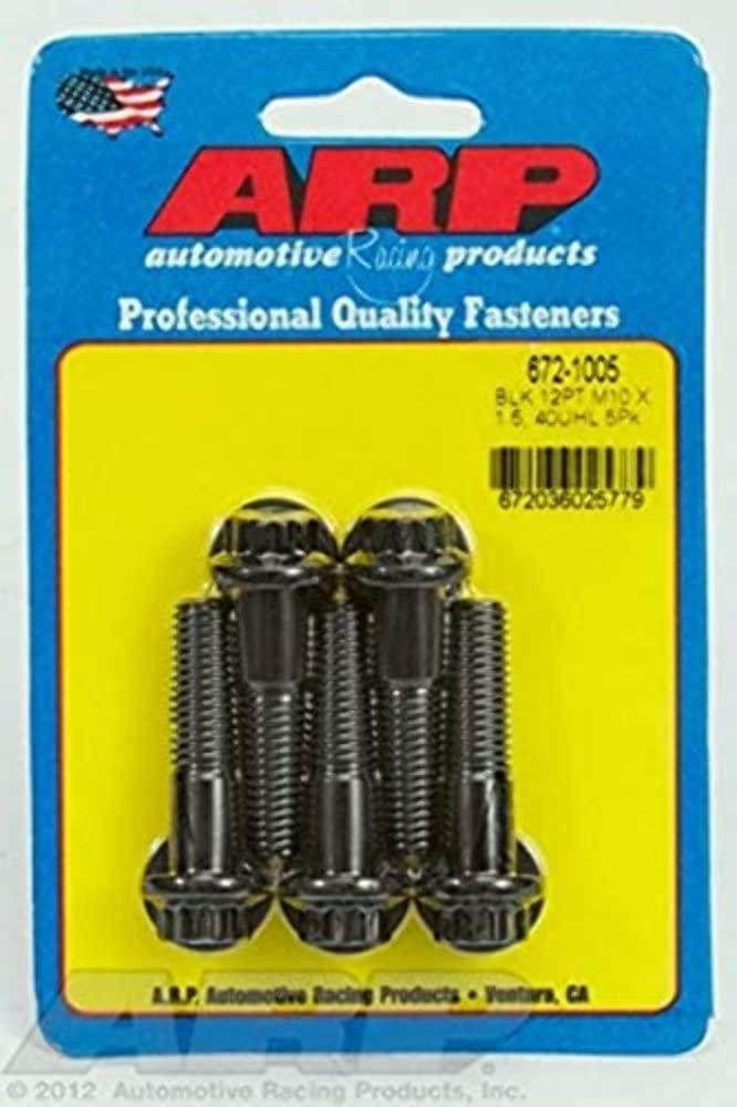 M10 x 1.50 x 40 ARP (672-1005) 12pt Black Oxide Bolts (5/pkg)