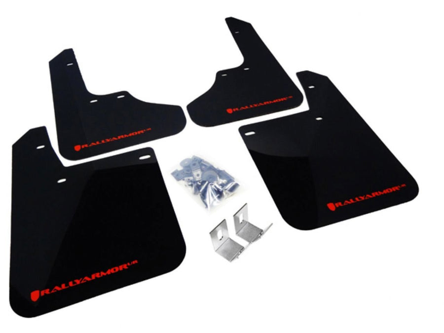 Rally Armor Black, Red MF2-UR-BLK/RD Mud Flap with Logo (1993-2001 Subaru Impreza UR), 1 Pack