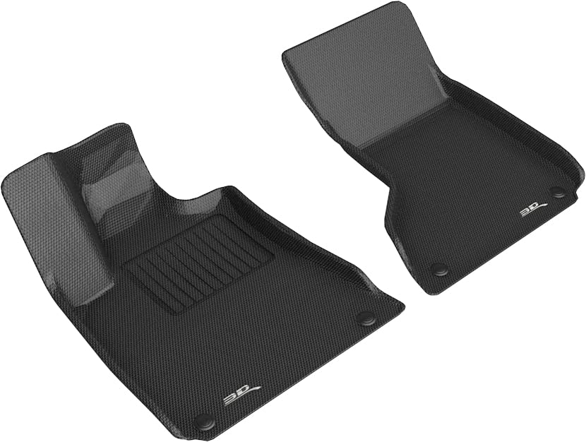 Kagu 3D MAXpider Custom Fit Floor Mat (Black) Compatible with Maserati Ghibli AWD2013-2018 - Front Row