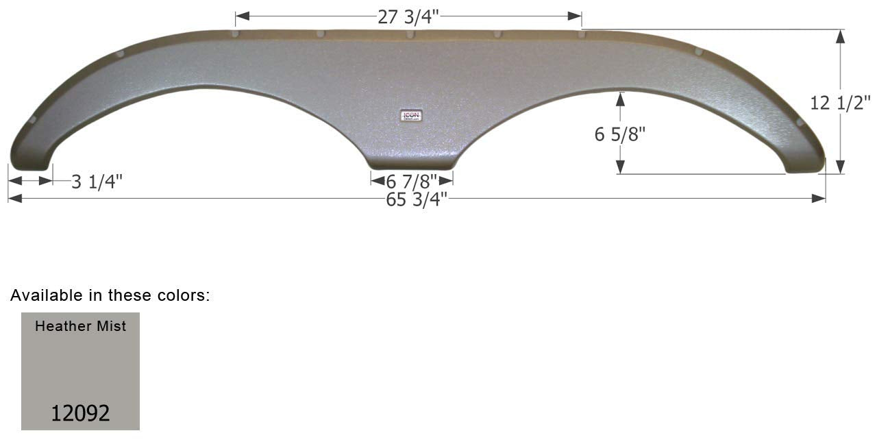 Fender Skirt ICON, Tandem, Gulf Stream, FS2092, Heather Mist Met